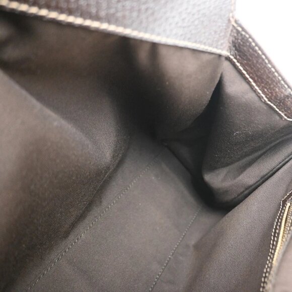 GUCCI Logo GG Pattern Shoulder Bag Canvas Leather Brown GHW Italy 76YH745 - Picture 11 of 14